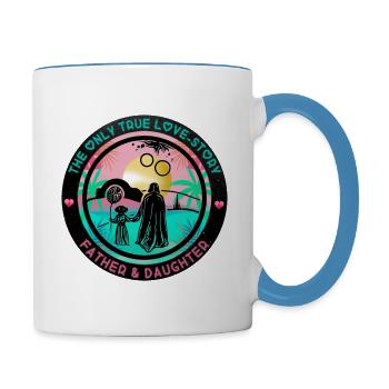 Father and Daughter - Tasse zweifarbig - Weiß/Hellblau - Rechts