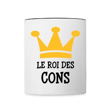 Le Roi des Cons - Mug contrasté - blanc/noir - Devant