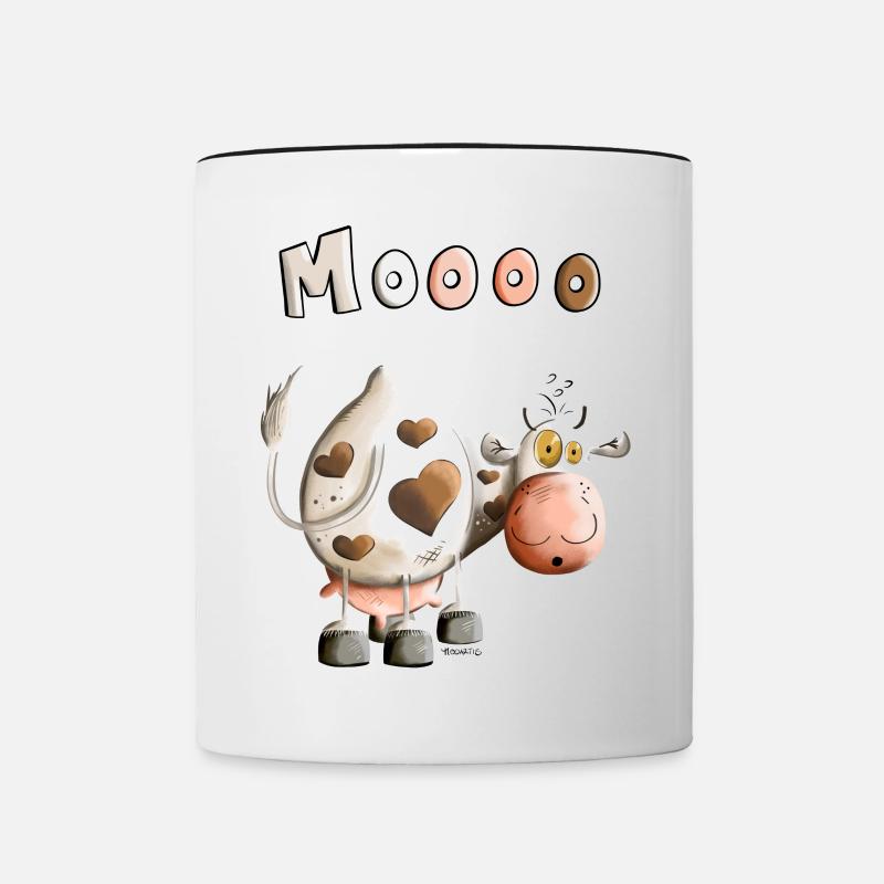 Moooo Cow - Contrasting Mug - white/black