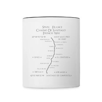 Pilgrims Way of St. James Camino Frances Spain - Contrasting Mug - white/black - Front