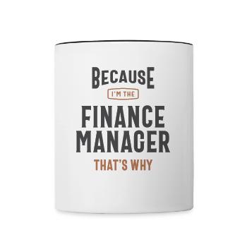Emploi de directeur financier - Mug contrasté - blanc/noir - Devant