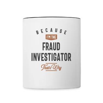 Beruf des Betrugsermittlers - Tasse zweifarbig - Weiß/Schwarz - Vorne
