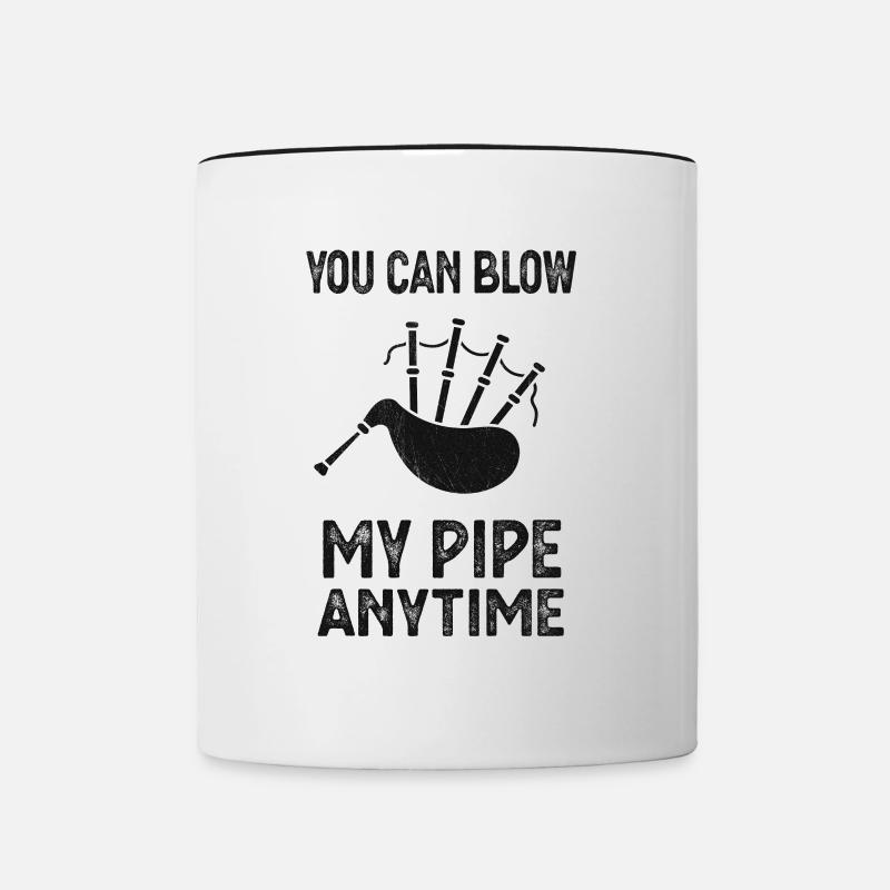 Cornemuse Dicton Cornemuse Bulles Humour Fun - Mug contrasté - blanc/noir