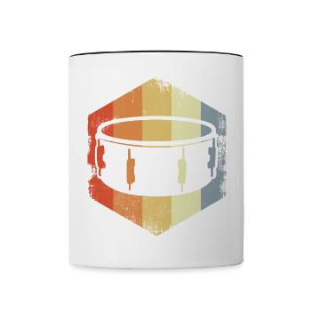 Vintage Kleine Trommel - Tasse zweifarbig - Weiß/Schwarz - Vorne