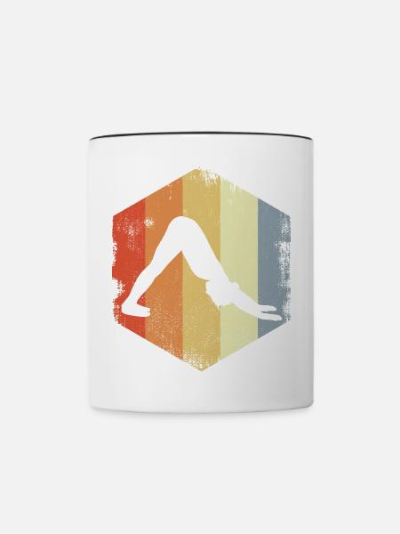 Yogini Zeichnung - Tasse zweifarbig - Weiß/Schwarz