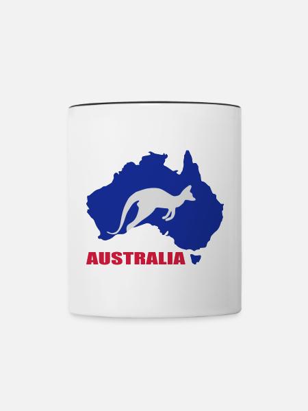 Australia - Tasse zweifarbig - Weiß/Schwarz