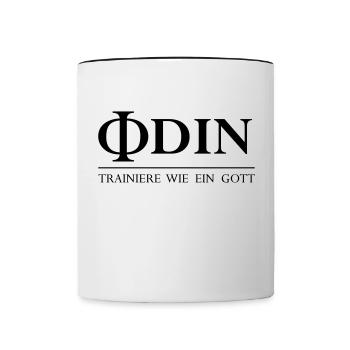 ODIN Entraînez-vous comme un dieu (vecteur) - Mug contrasté - blanc/noir - Devant
