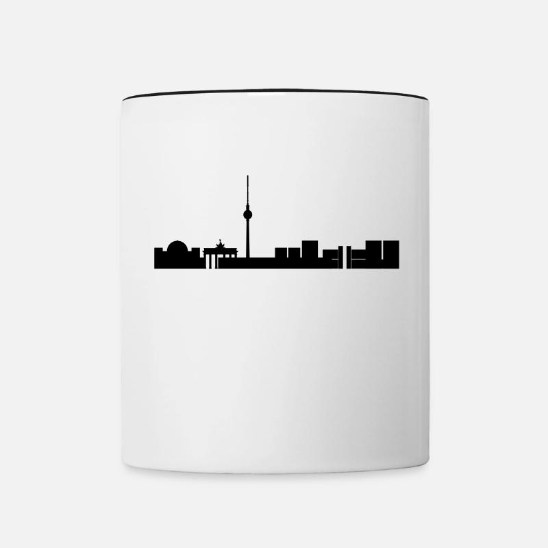 Berlin Skyline - Contrasting Mug - white/black