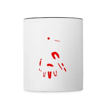 Haida Raven Funny gift idea - Contrasting Mug - white/black - Front