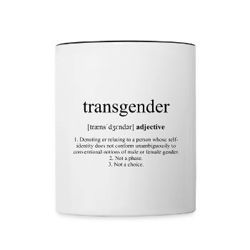 Transgender Definition Dictionary - Tasse zweifarbig - Weiß/Schwarz - Vorne