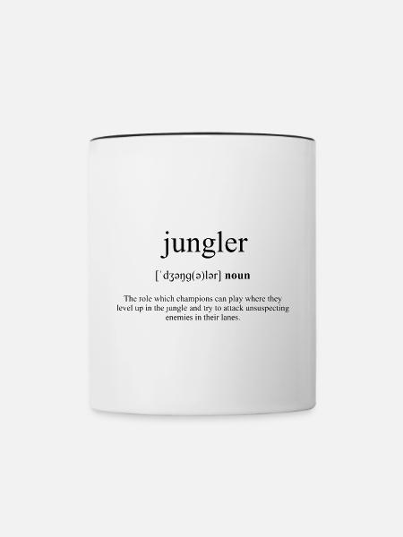Jungler Definition Dictionary - Tasse zweifarbig - Weiß/Schwarz