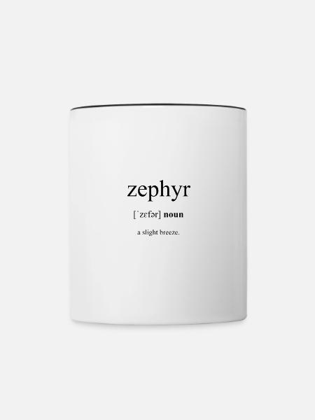 Zephyr Definition Dictionary - Tasse zweifarbig - Weiß/Schwarz