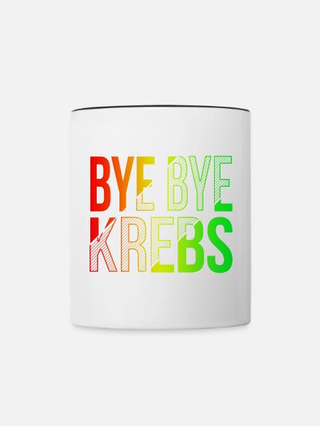 Bye Bye Kreps Regenbogen Design - Tasse zweifarbig - Weiß/Schwarz