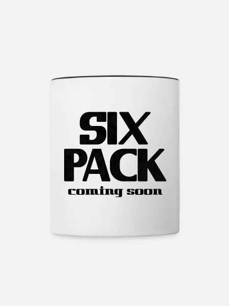 Six Pack Coming Soon 18 - Tasse zweifarbig - Weiß/Schwarz