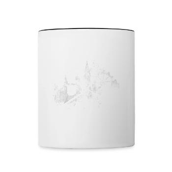 Londres Angleterre UK City Skyline Grunge Splash - Mug contrasté - blanc/noir - Devant