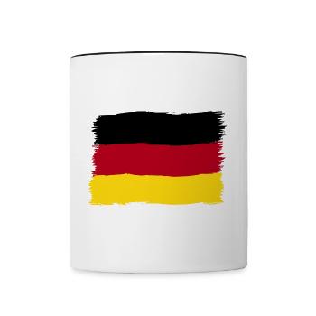 Allemagne couleurs noir rouge or - Mug contrasté - blanc/noir - Devant