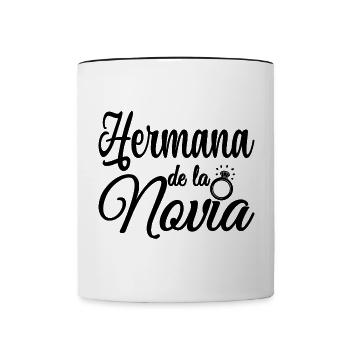 Hermana de la Novia Bride's Sister Wedding Gift - Contrasting Mug - white/black - Front