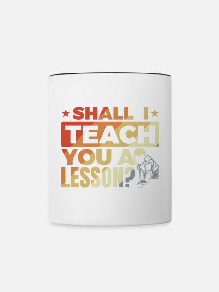 Billardspieler Witz - Tasse zweifarbig - Weiß/Schwarz