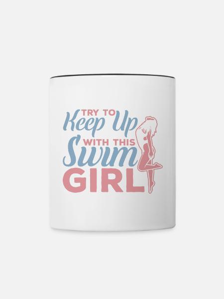 Schwimmsportlerin - Tasse zweifarbig - Weiß/Schwarz