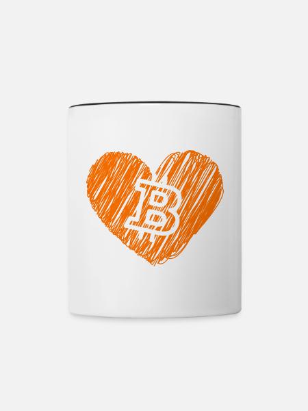 Bitcoin Crypto Cryptocurrency Splash - Tasse zweifarbig - Weiß/Schwarz