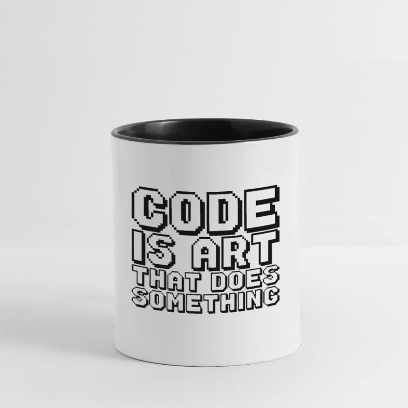 Code Is Art That Does Something Contrasting Mug
