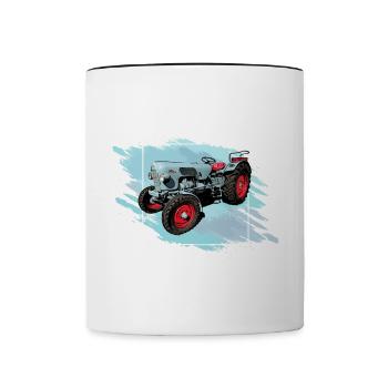 Der Tiger EM 235 - Tasse zweifarbig - Weiß/Schwarz - Vorne