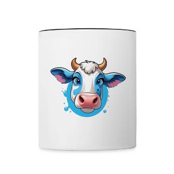 Colorful Cow - Contrasting Mug - white/black - Front