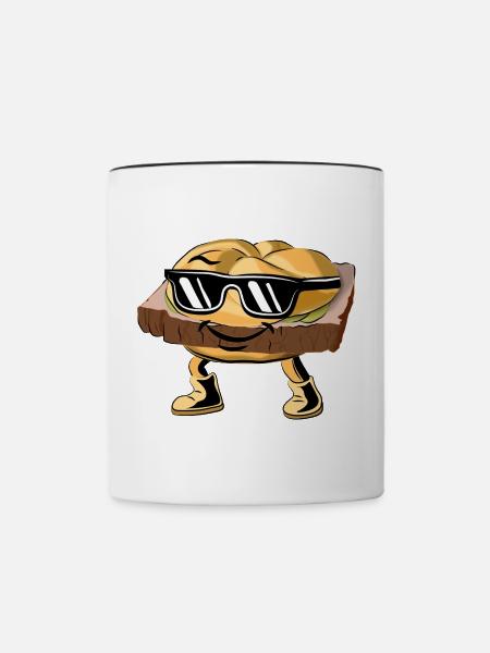 Leberkas mit Style & Attitüde. - Tasse zweifarbig - Weiß/Schwarz