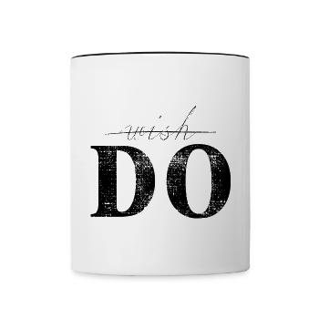 Motivation Tun Erfolg - Tasse zweifarbig - Weiß/Schwarz - Vorne