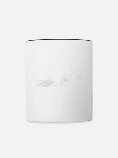 Dortmund Deutschland Stadt Skyline Grunge Splash - Tasse zweifarbig - Weiß/Schwarz