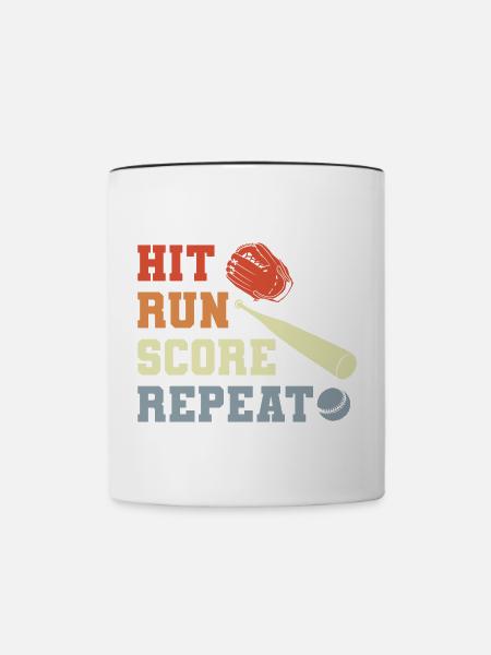 Baseball Spruch - Tasse zweifarbig - Weiß/Schwarz