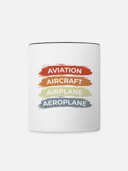 Luftfahrt Flugzeuge Luftfahrzeuge - Tasse zweifarbig - Weiß/Schwarz