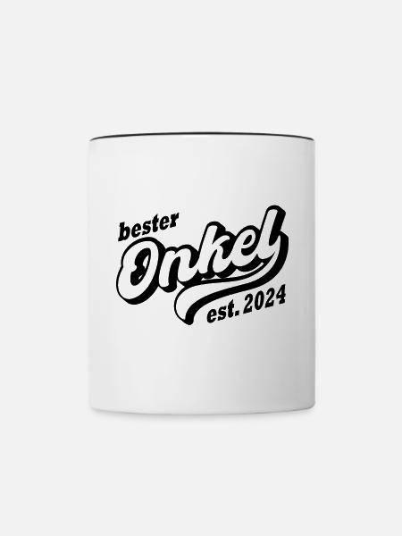 Bester Onkel 2024 - Tasse zweifarbig - Weiß/Schwarz
