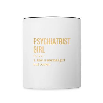 psychiatrie - Mug contrasté - blanc/noir - Devant