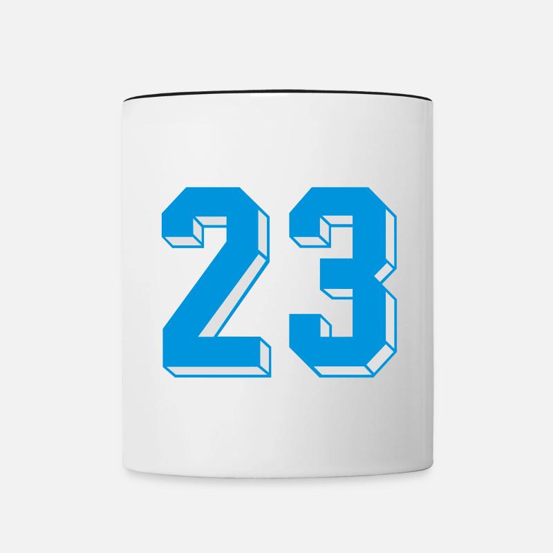 dreiundzwanzig - Contrasting Mug - white/black