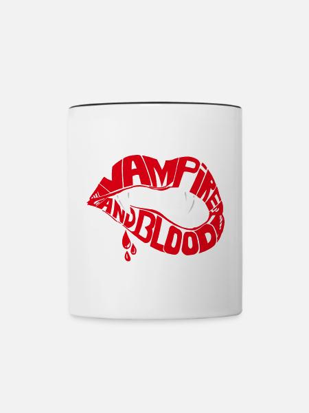 Vampirlippe - Tasse zweifarbig - Weiß/Schwarz