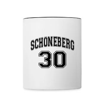 SCHÖNEBERG 30 Nostalgia Design Berlin District Zip Code - Contrasting Mug - white/black - Front