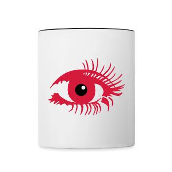 Oogmake-up - Mok tweekleurig - wit/zwart - Voor