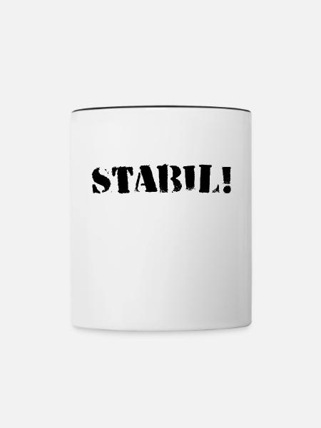 Stabil black - Tasse zweifarbig - Weiß/Schwarz