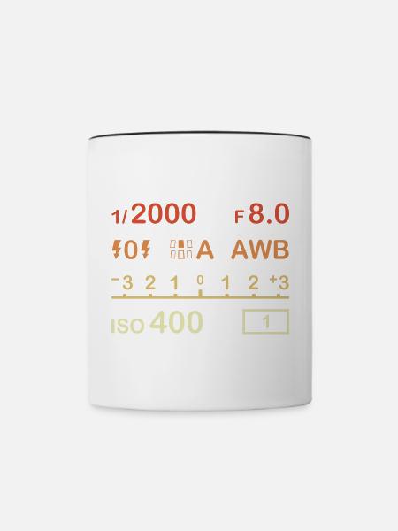 Digitale Fotokamera - Tasse zweifarbig - Weiß/Schwarz