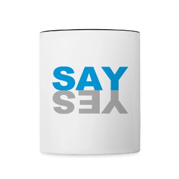 SAY YES - Contrasting Mug - white/black - Front