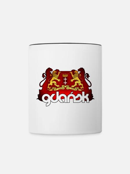 Danzig - Polen - Tasse zweifarbig - Weiß/Schwarz