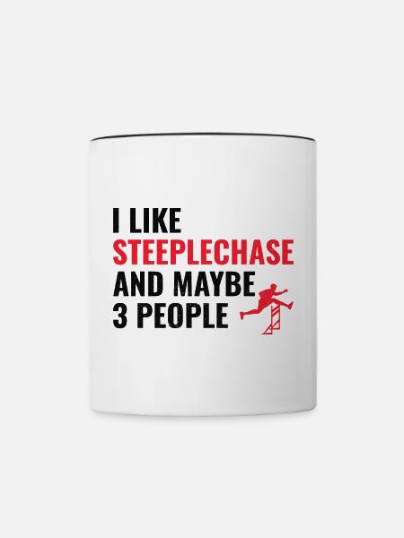 Hindernislauf Hindernislauf Leichtathletik - Tasse zweifarbig - Weiß/Schwarz