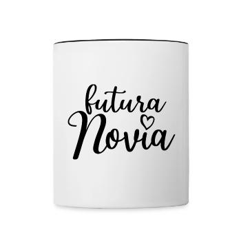 Futura Novia Girlfriend Engagement Wedding Gift - Contrasting Mug - white/black - Front