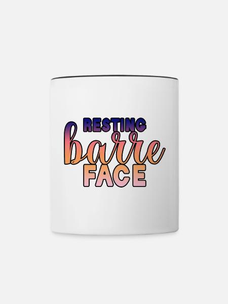 Resting Barre Face 3 - Tasse zweifarbig - Weiß/Schwarz