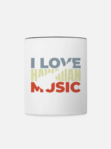 Hawaii Musik - Tasse zweifarbig - Weiß/Schwarz