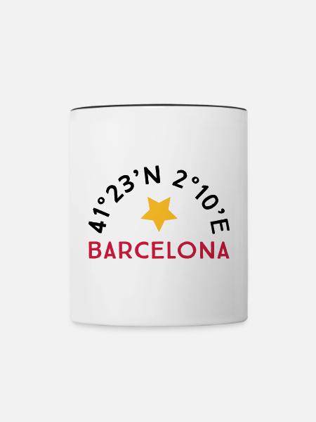 Barcelona - Tasse zweifarbig - Weiß/Schwarz