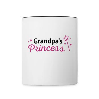 Grandpas princess - Tasse zweifarbig - Weiß/Schwarz - Vorne