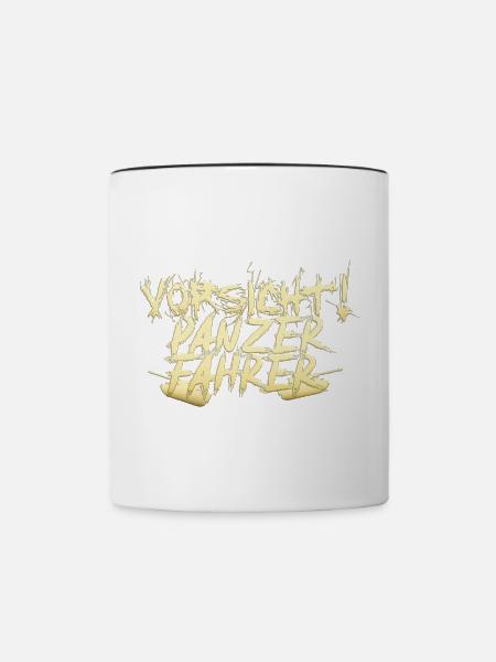 Panzer Fahrer - Tasse zweifarbig - Weiß/Schwarz