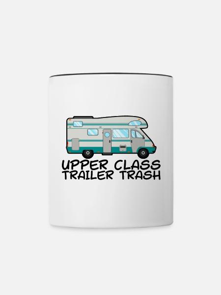 Upper Class Trailer Trash 2 - Tasse zweifarbig - Weiß/Schwarz